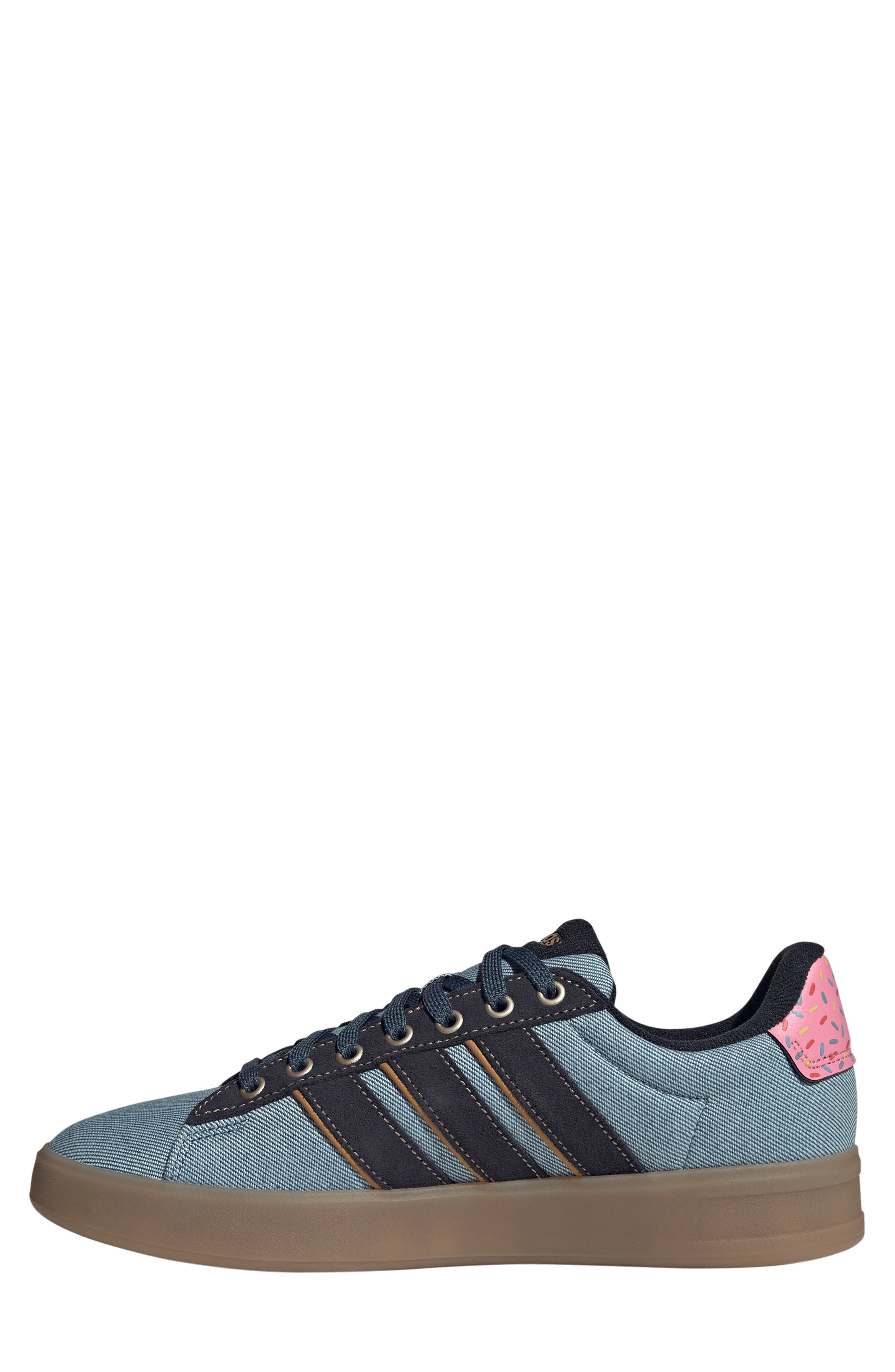 adidas x Simpsons Grand Court Sneaker, Alternate, color, Non-Dyed/ Legend Ink/ Mesa