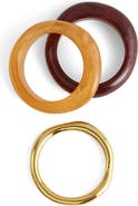 Madewell Set of 3 Sculptural Resin Stacking Rings