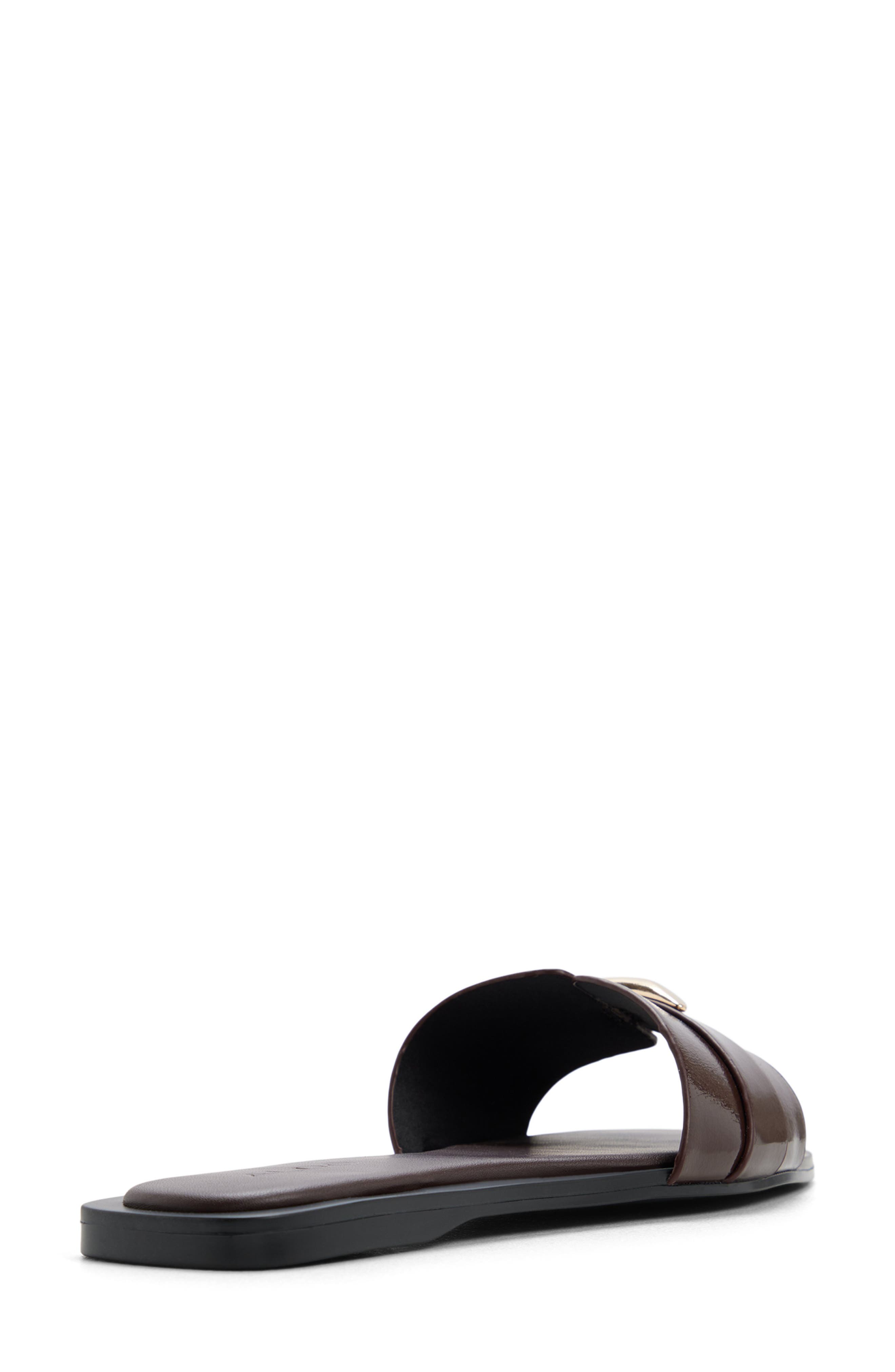Briela Slide Sandal, Alternate, color, DARK BROWN