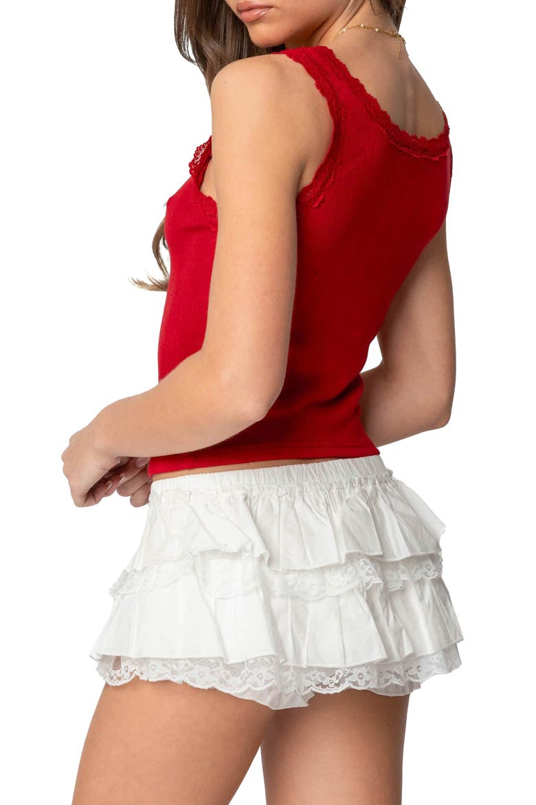 Hattie Pointelle Tank, Alternate, color, RED