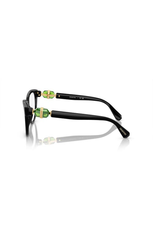 Swarovski 53mm Cat Eye Optical Glasses In Black