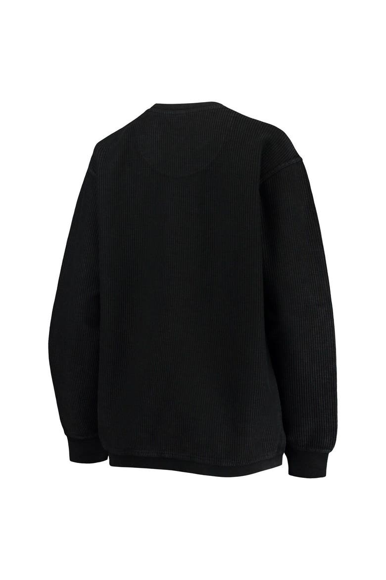 Women's Pressbox Black Cincinnati Bearcats Comfy Cord Vintage Wash Basic Arch Pullover Sweatshirt, Alternate, color, Black