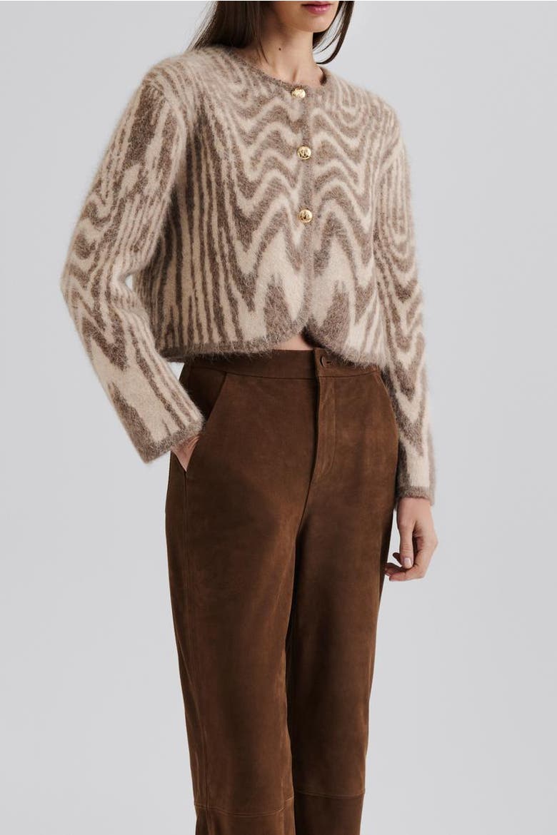 Aislinn Alpaca Blend Cardigan, Alternate, color, Moire