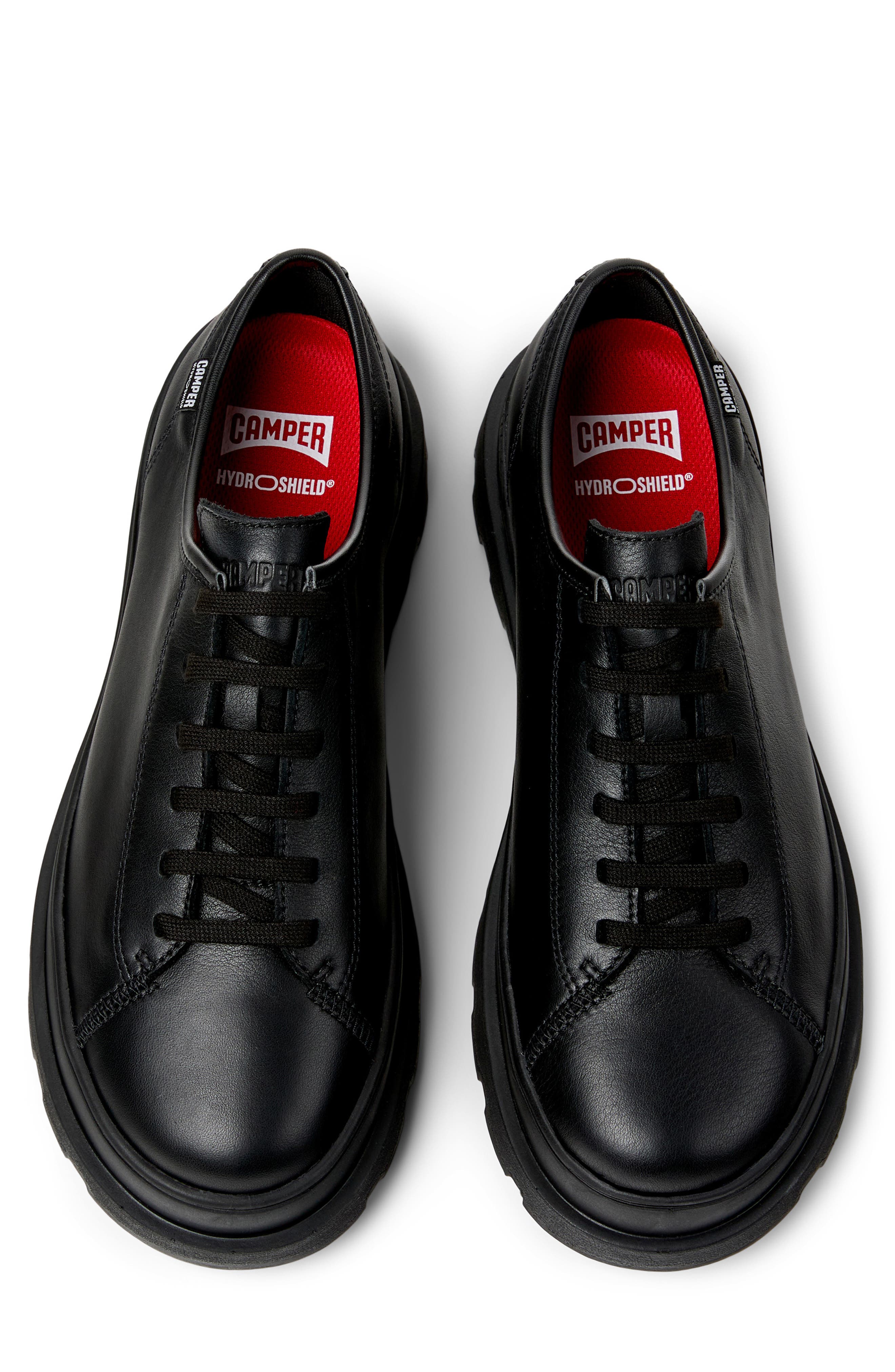 Brutus Waterproof Leather Plain Toe Derby, Alternate, color, BLACK