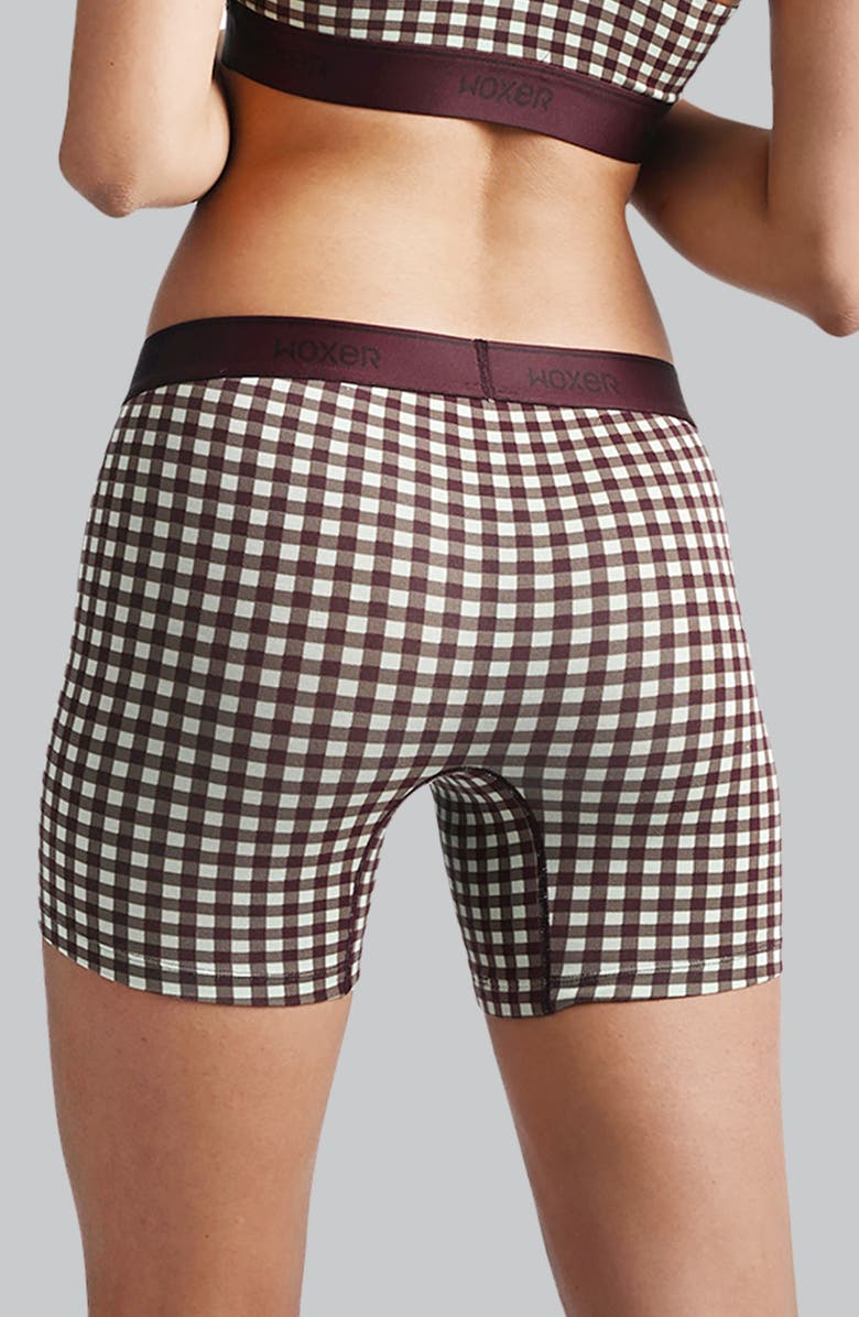 Woxer Baller Ultra-Soft 5-Inch Boxer Briefs, Alternate, color, Mint Chocolate Gingham