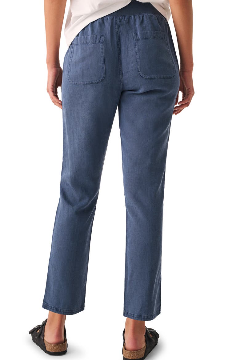 Arlie Pull-On Tapered Leg Pants, Alternate, color, NAVY