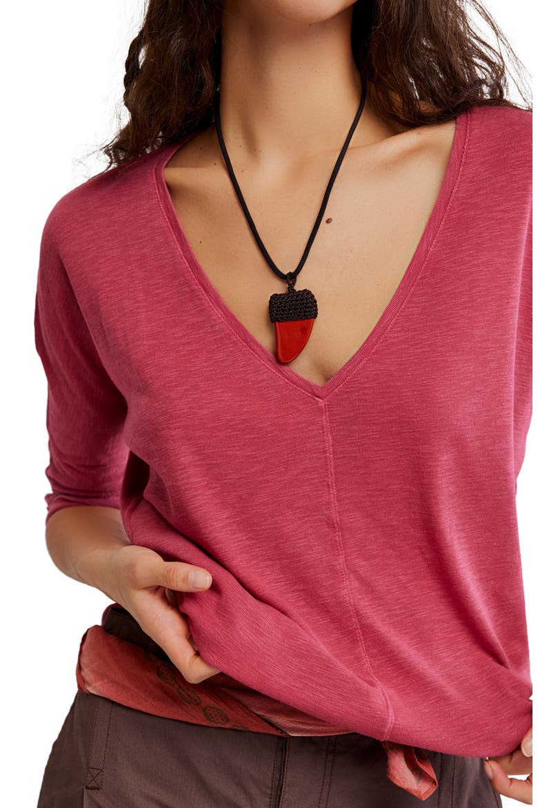 High Line T-Shirt, Alternate, color, DEEP CLARET