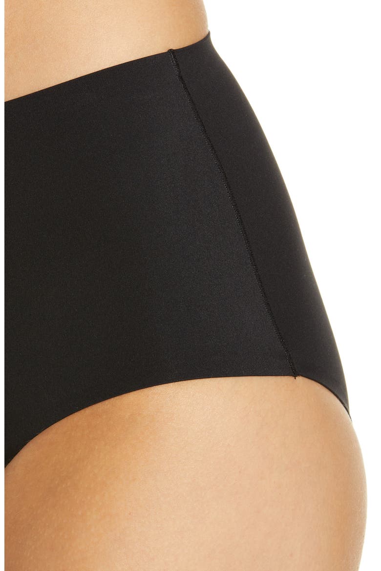 Period & Leak Proof Moderate Absorbency High Waisted Briefs, Alternate, color, BLACK
