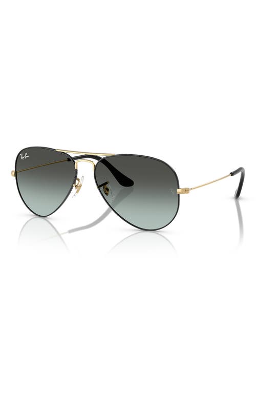 Ray Ban Ray-ban 58mm Gradient Aviator Sunglasses In Black Blue
