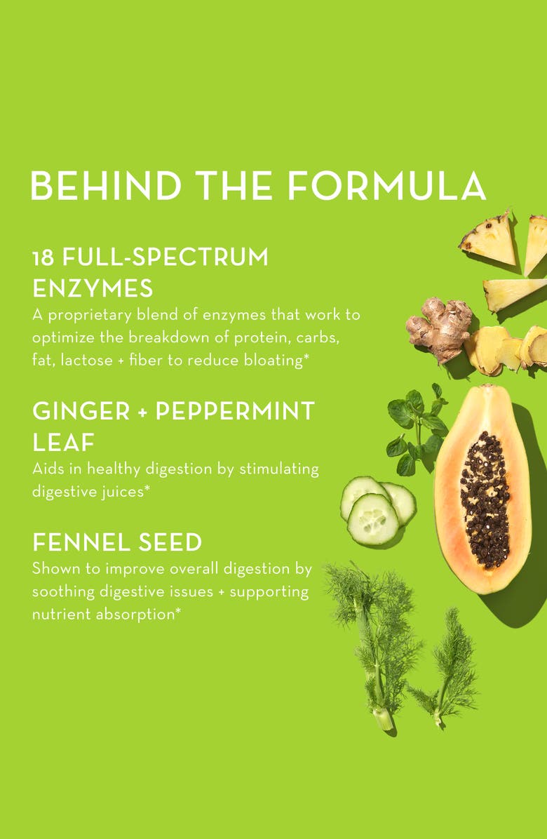 Hum Nutrition Flatter Me<sup>™</sup> Extra Strength Digestive Enzyme Supplement, Alternate, color, 