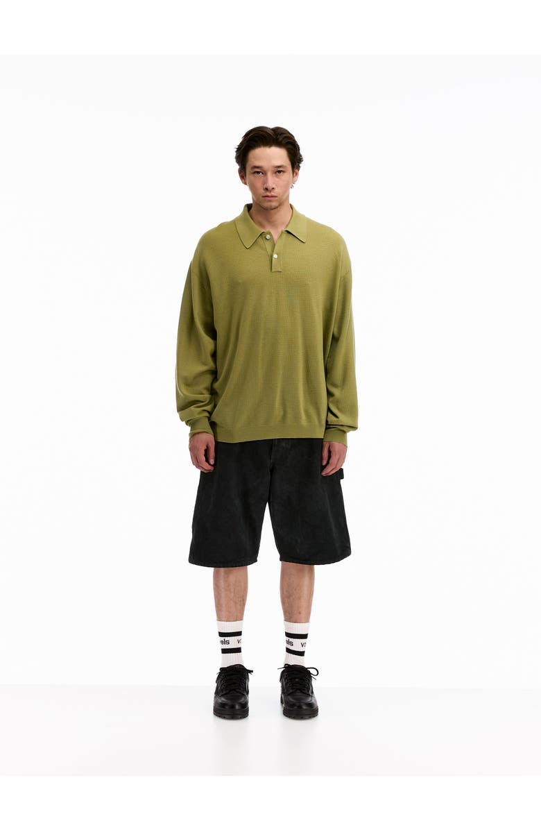 vowels Denim Painter Shorts, Alternate, color, Black