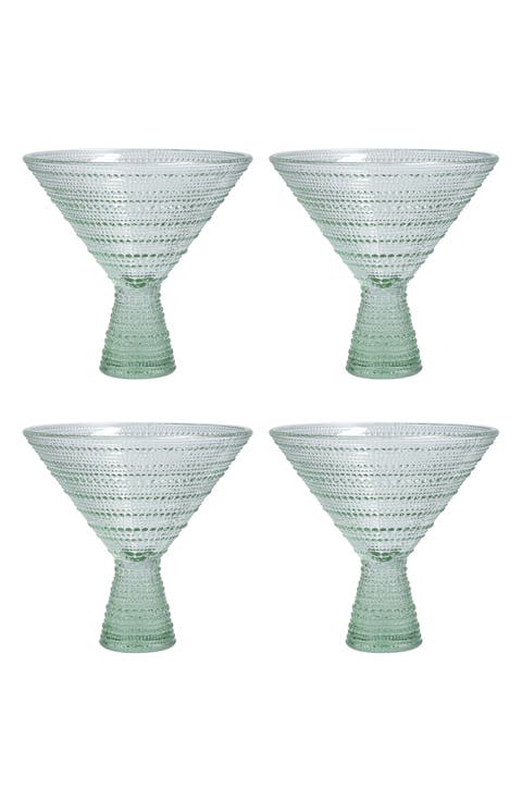 Jupiter Set of 4 Martini Glasses