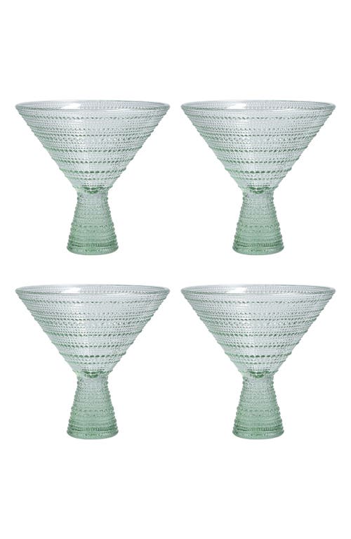 Fortessa Jupiter Martini Glasses, Set Of 4 In Sage