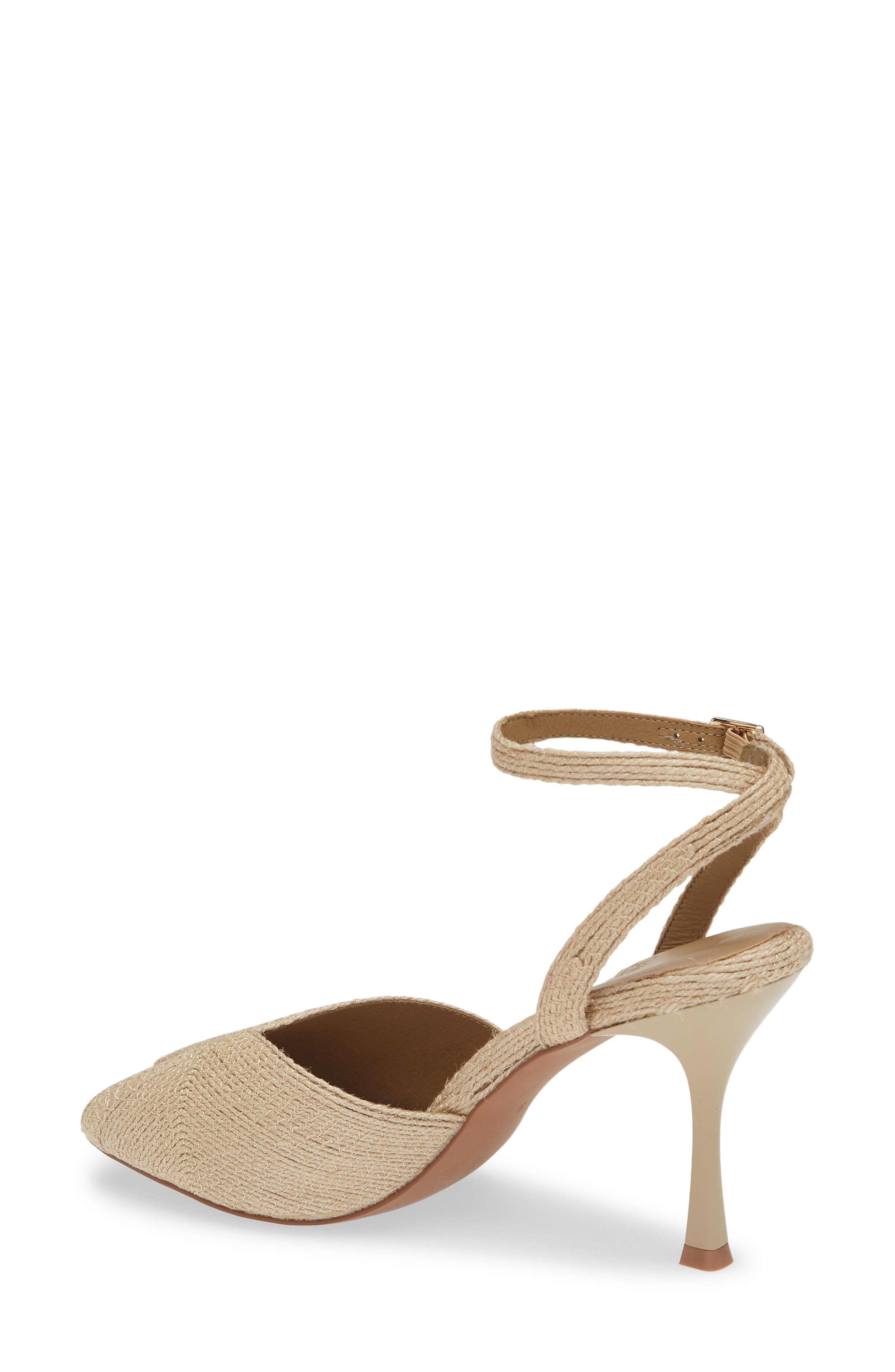 Jeffrey Campbell Behoove Ankle Strap Peep Toe Pump, Alternate, color, Natural Jute