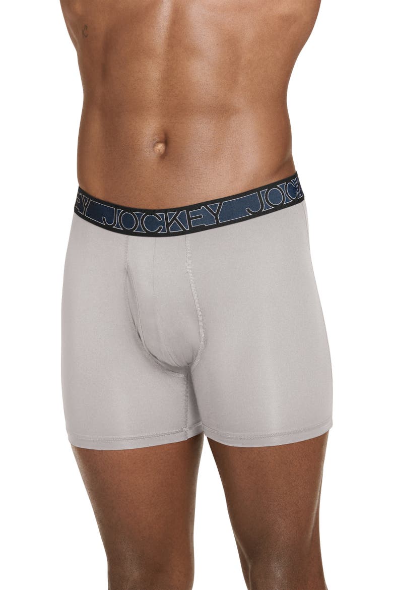 Men's Active Microfiber 5" Boxer Brief - 6 Pack, Alternate, color, Navy/Quartz/Navy