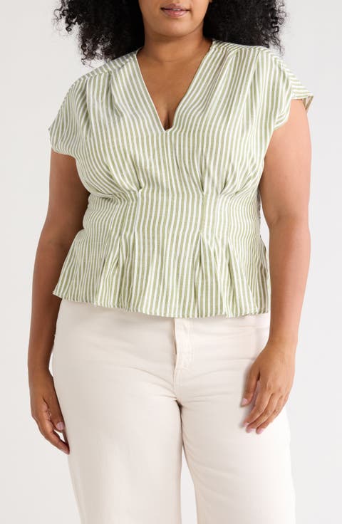 Striped V-Neck Top