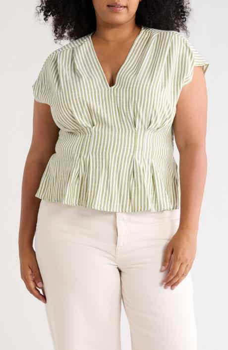 Striped V-Neck Top