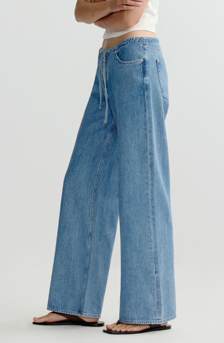DL1961 Sienna Drawstring Low Rise Relaxed Wide Leg Jeans, Alternate, color, River Aura