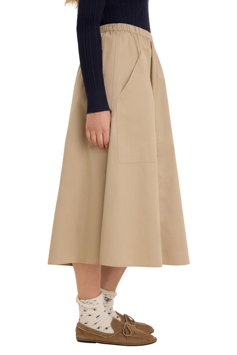 Cotton Twill Cargo Skirt, Alternate, color, CHINCHILLA