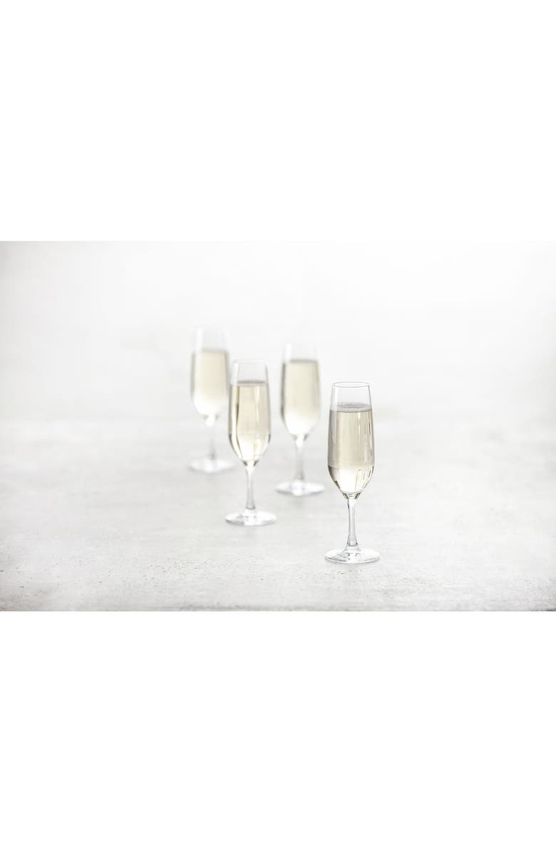 Schott Zwiesel Congresso Set of 6 Champagne Flute Glasses, Alternate, color, Clear