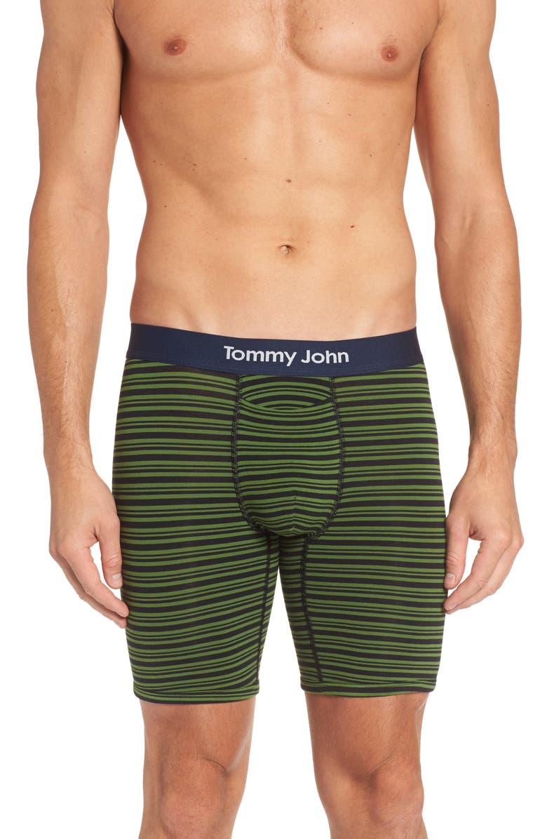 Tommy John Cool Cotton Mitch Stripe Boxer Briefs, Main, color, 