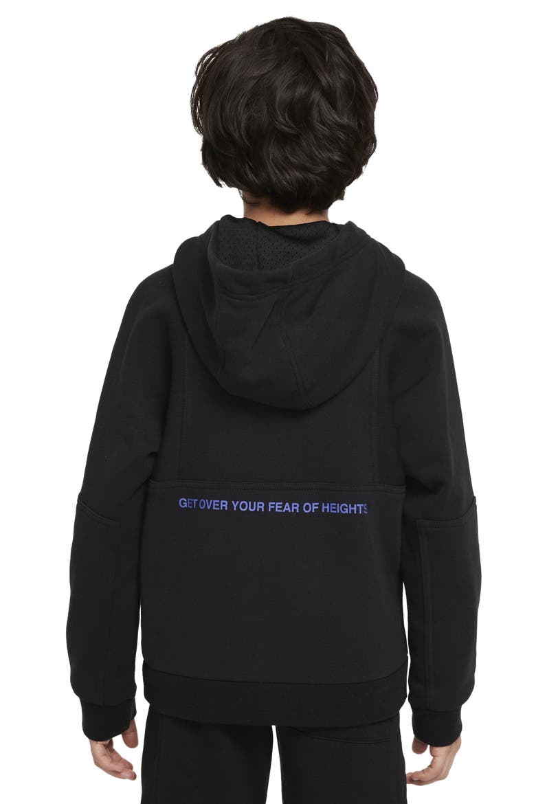 Air Kids' Pullover Hoodie, Alternate, color, BLACK/ RUSH VIOLET