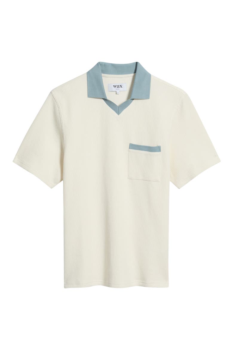Pendal Organic Cotton Polo, Alternate, color, ECRU / BLUE