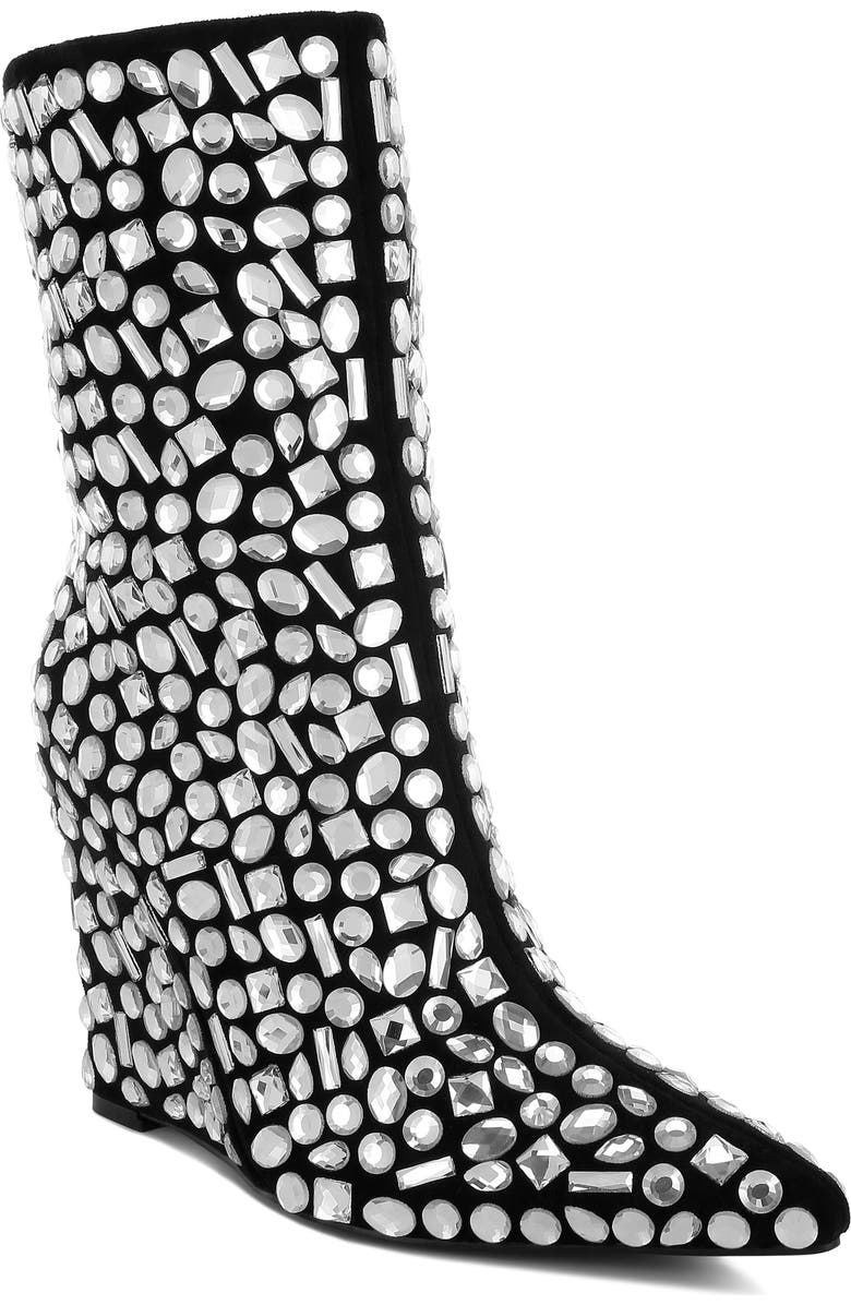 LONDON RAG Trend Wedge Bootie, Main, color, Black