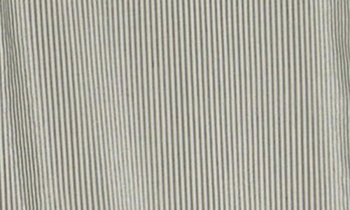 Twp Next Ex Pinstripe Silk & Cotton Shirt In White/grey