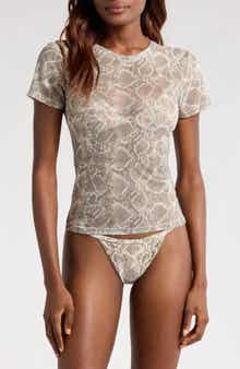 Good American Mesh Baby Tee