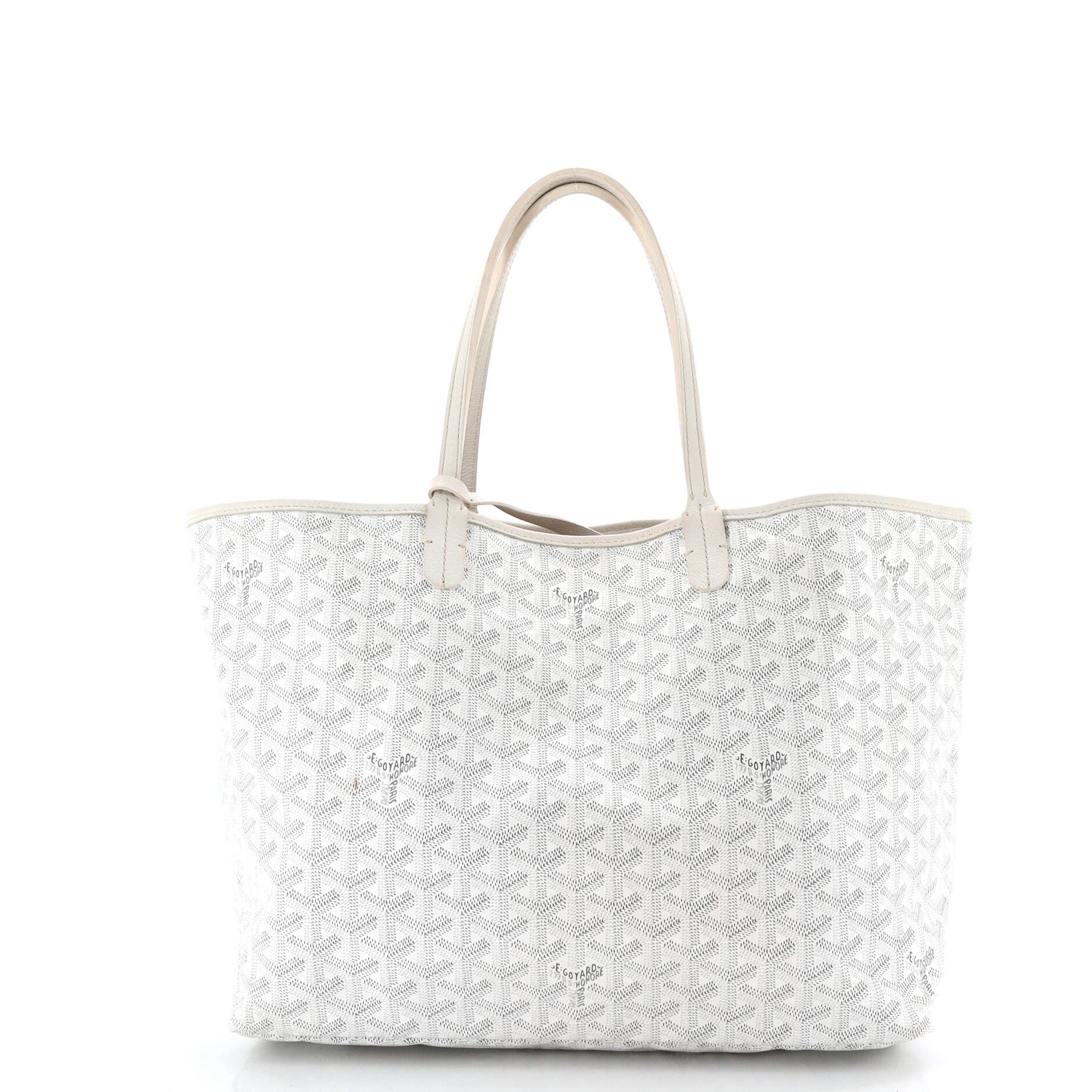 Pre-Owned Goyard Saint Louis Tote Coated Canvas PM, Alternate, color, White