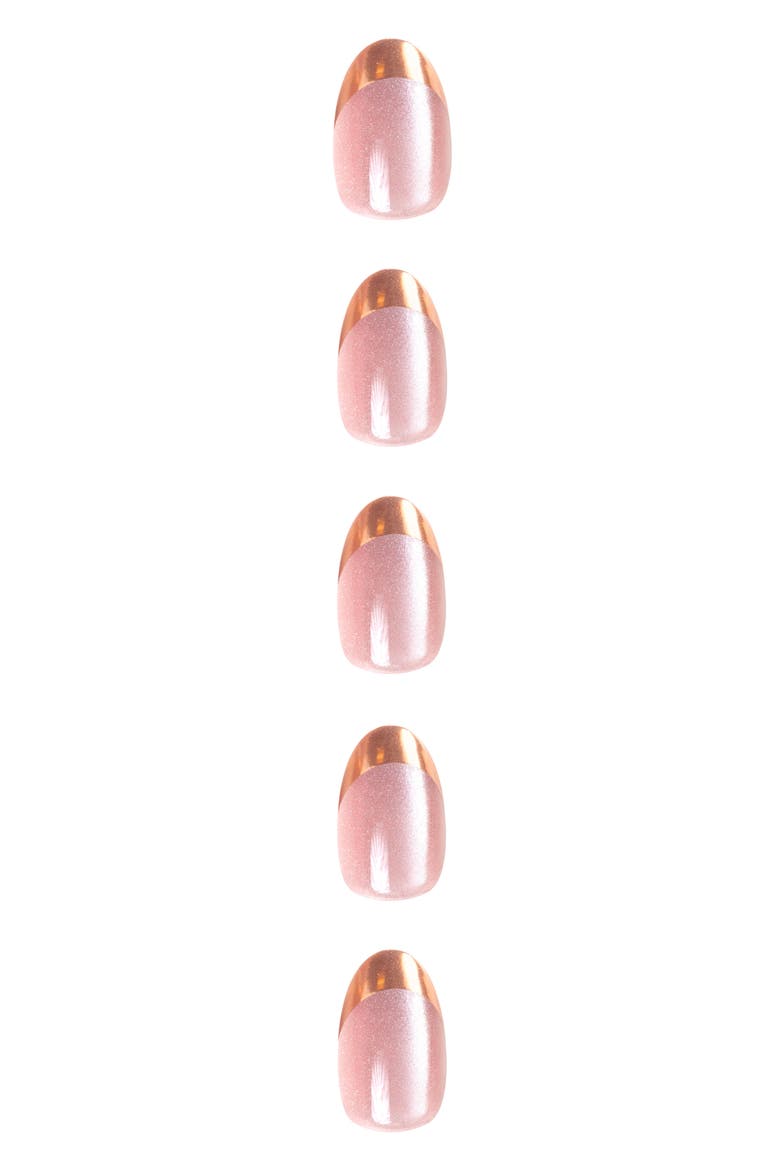 Short Oval Press-On Nails, Alternate, color, CARAMEL APPLE