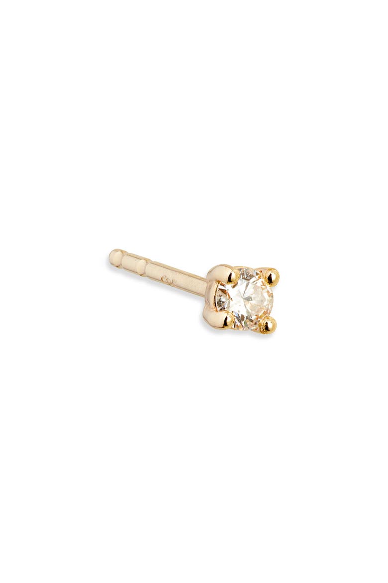 Classique Diamond Single Stud Earring, Main, color, YELLOW GOLD