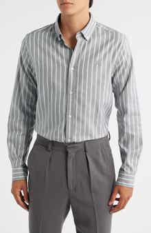 Les Deux Konrad Stripe Cotton Button-Down Shirt