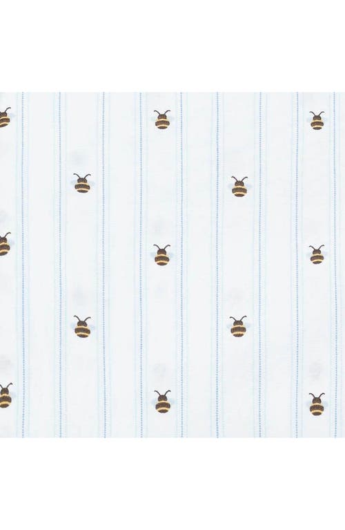 Poppy & Fritz Poppy And Fritz Bumble Bee Print 200 Thread Count Cotton Percale Sheet Set In White