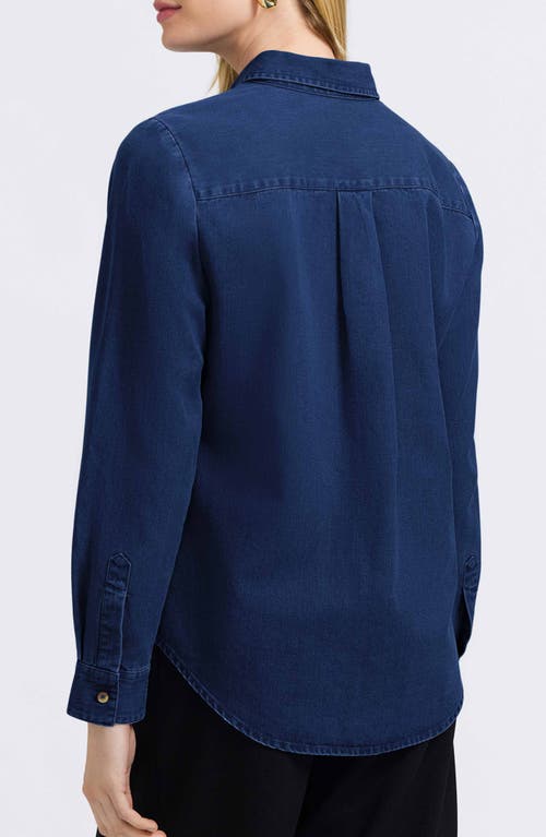 Foxcroft Charlie Denim Button-up Shirt