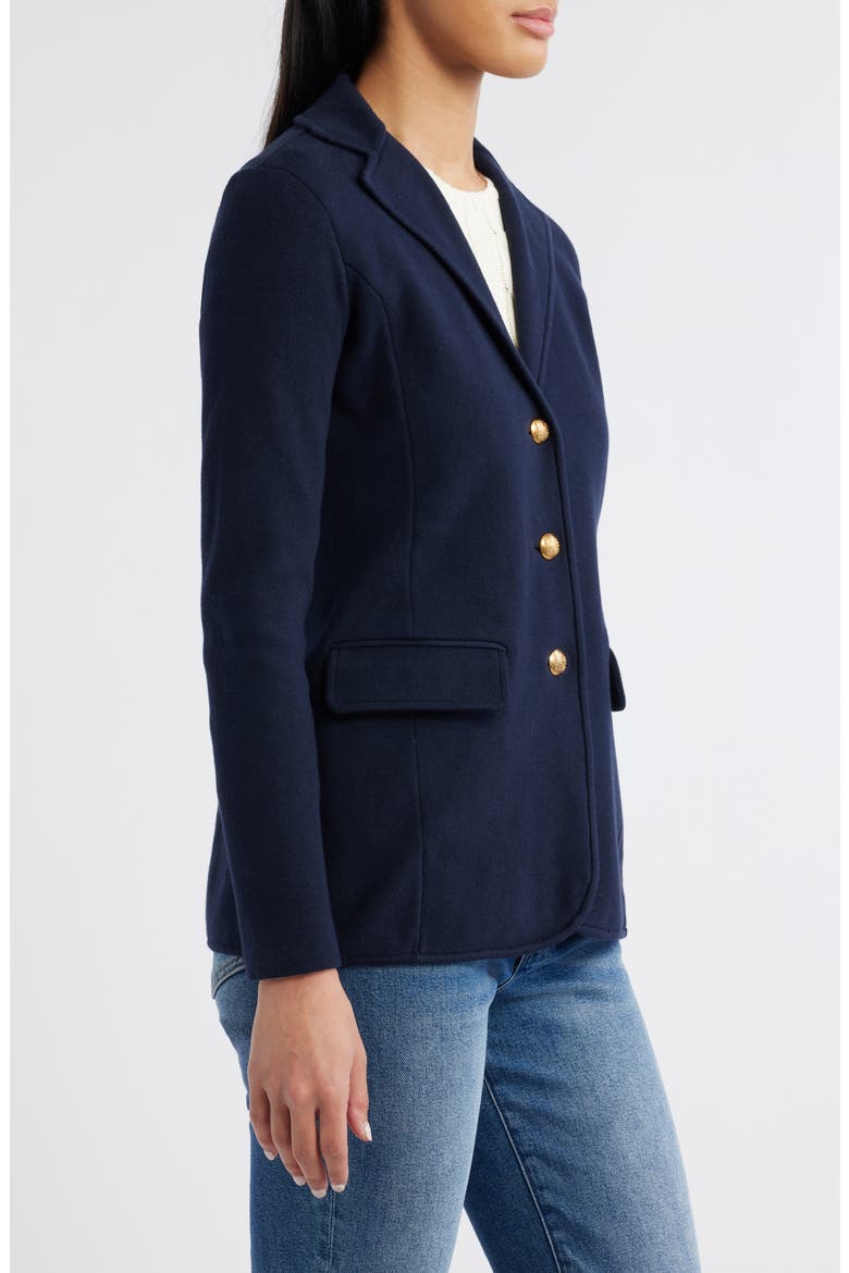 Combed Cotton Blend Blazer, Alternate, color, LAUREN NAVY