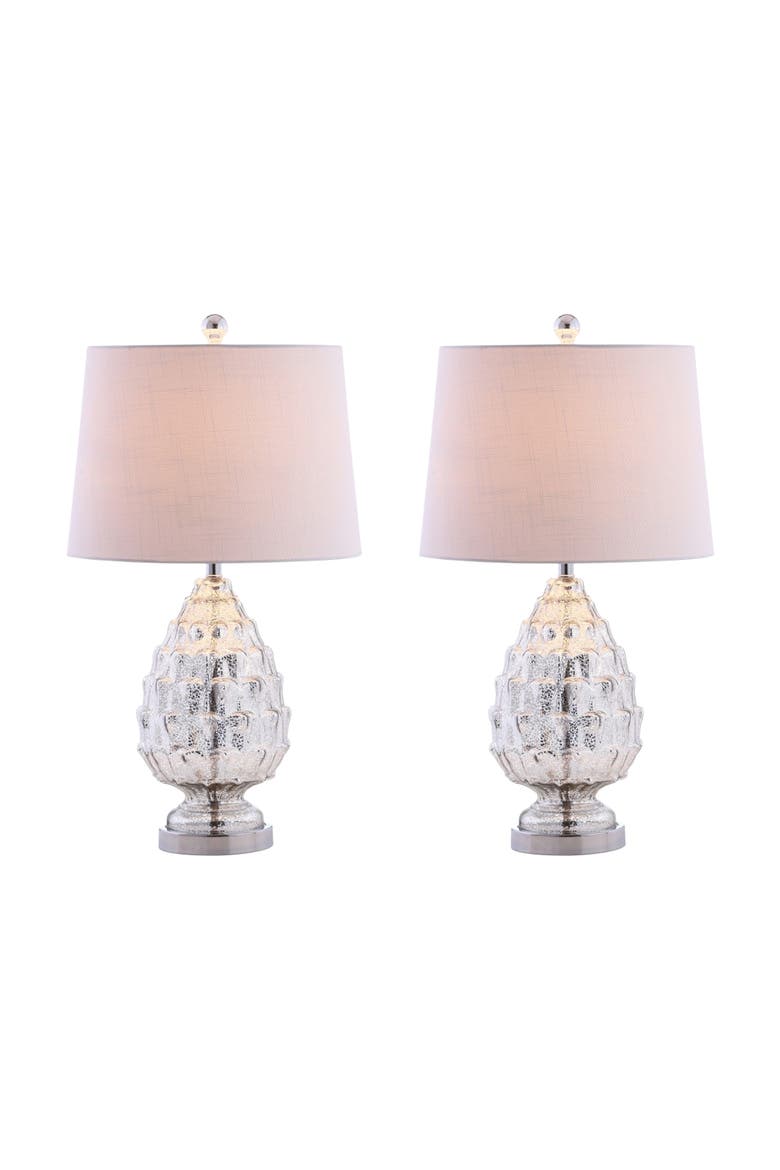 Artichoke 25.5" Glass LED Table Lamp, Mercury Silver, Main, color, Mercury Silver