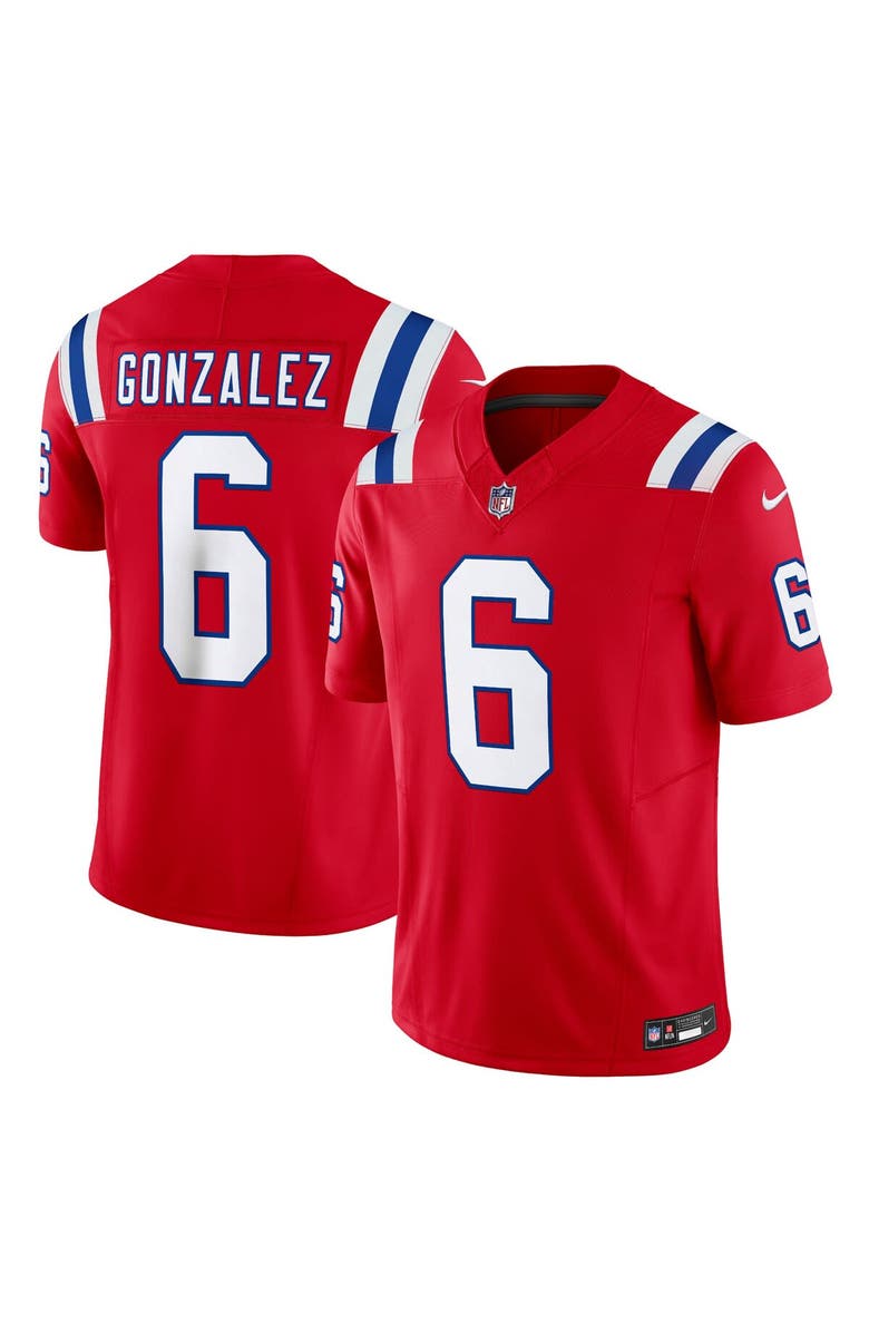 Nike Men's Nike Christian Gonzalez Red New England Patriots  Vapor F.U.S.E. Limited Jersey, Alternate, color, 