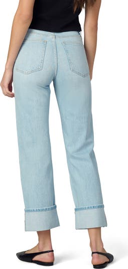 The Margot High Waist Cuffed Straight Leg Jeans