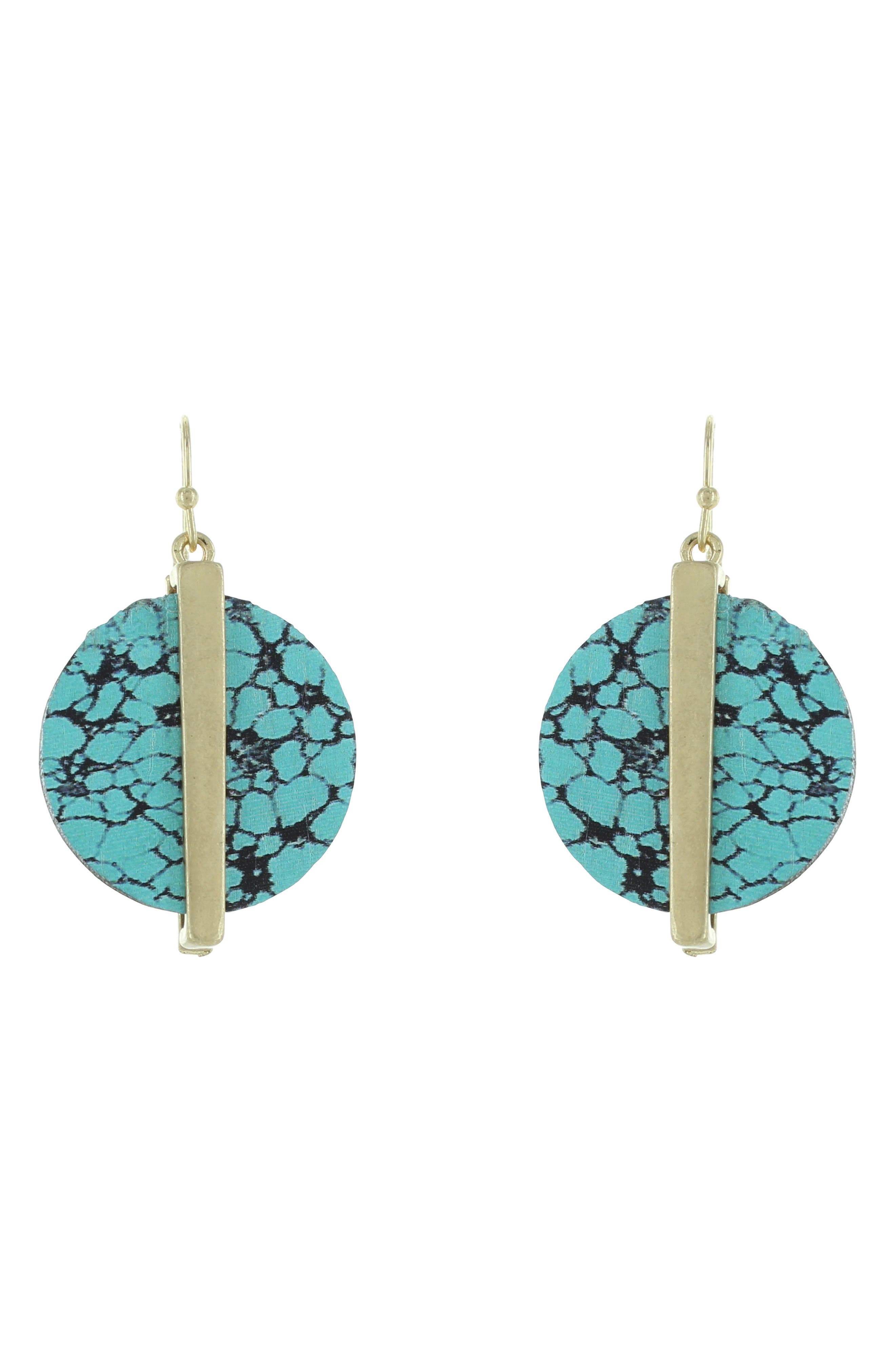 OLIVIA WELLES Jadie Cracked Disc Drop Earrings