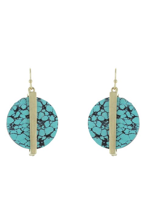 Jadie Cracked Disc Drop Earrings
