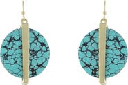 OLIVIA WELLES Jadie Cracked Disc Drop Earrings
