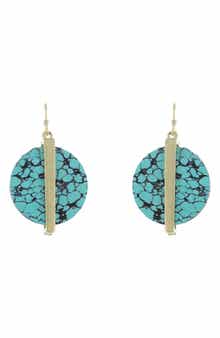 OLIVIA WELLES Jadie Cracked Disc Drop Earrings