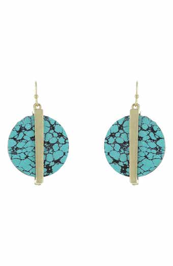 Jadie Cracked Disc Drop Earrings