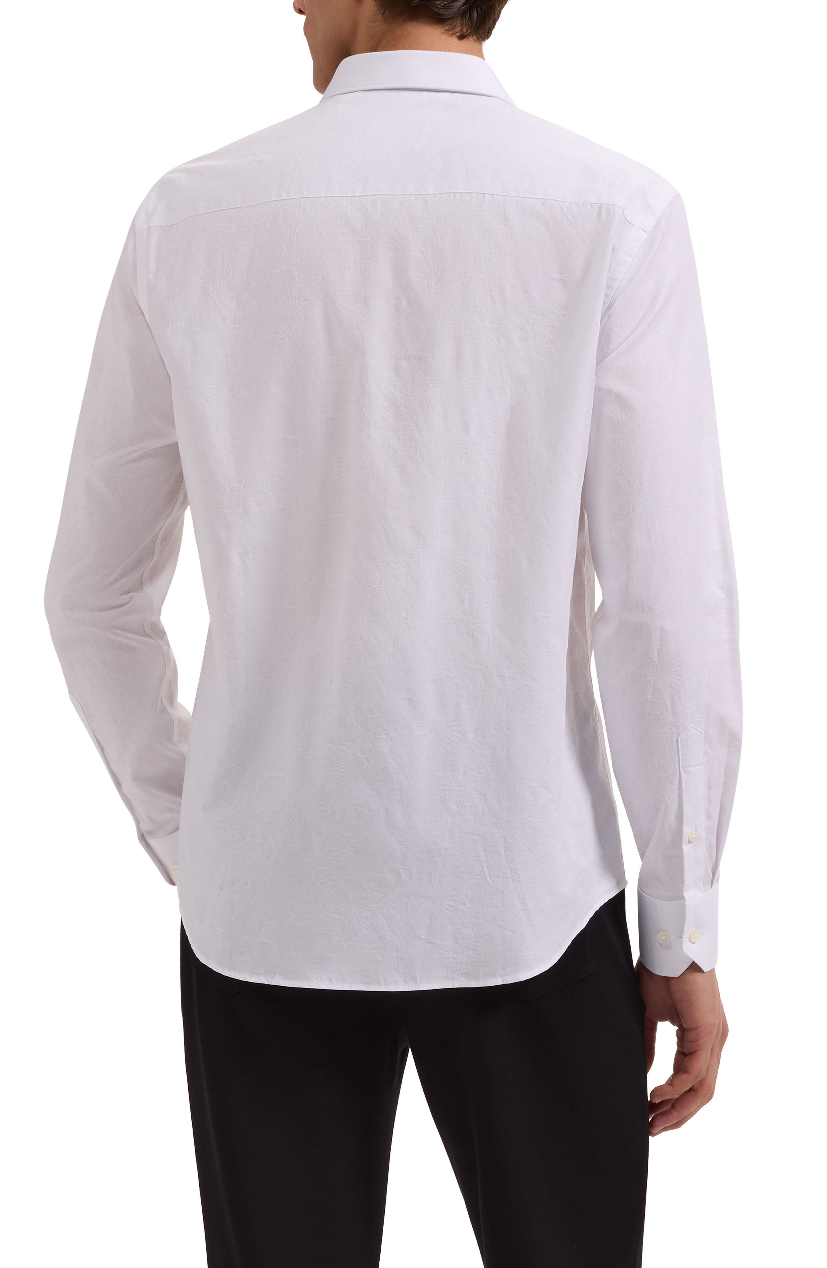 Julian Shaped Fit Stretch Cotton Button-Up Shirt - image 2