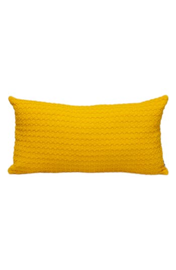 Parkland Collection Embossed Throw Pillow In Yellow