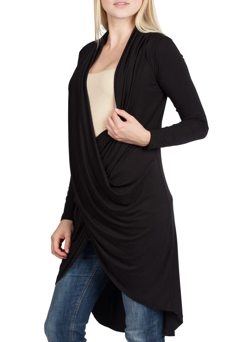 Nara Maternity/Nursing Cardigan, Alternate, color, BLACK