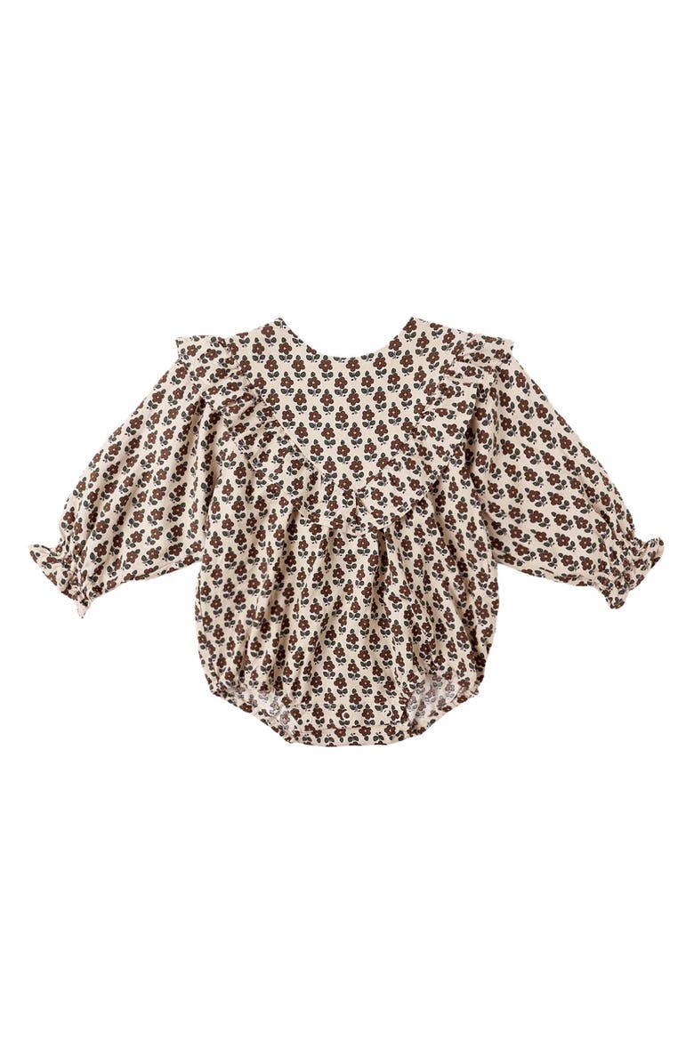 Rylee + Cru Winnie Harvest Floral Print Linen Blend Bubble Romper, Main, color,