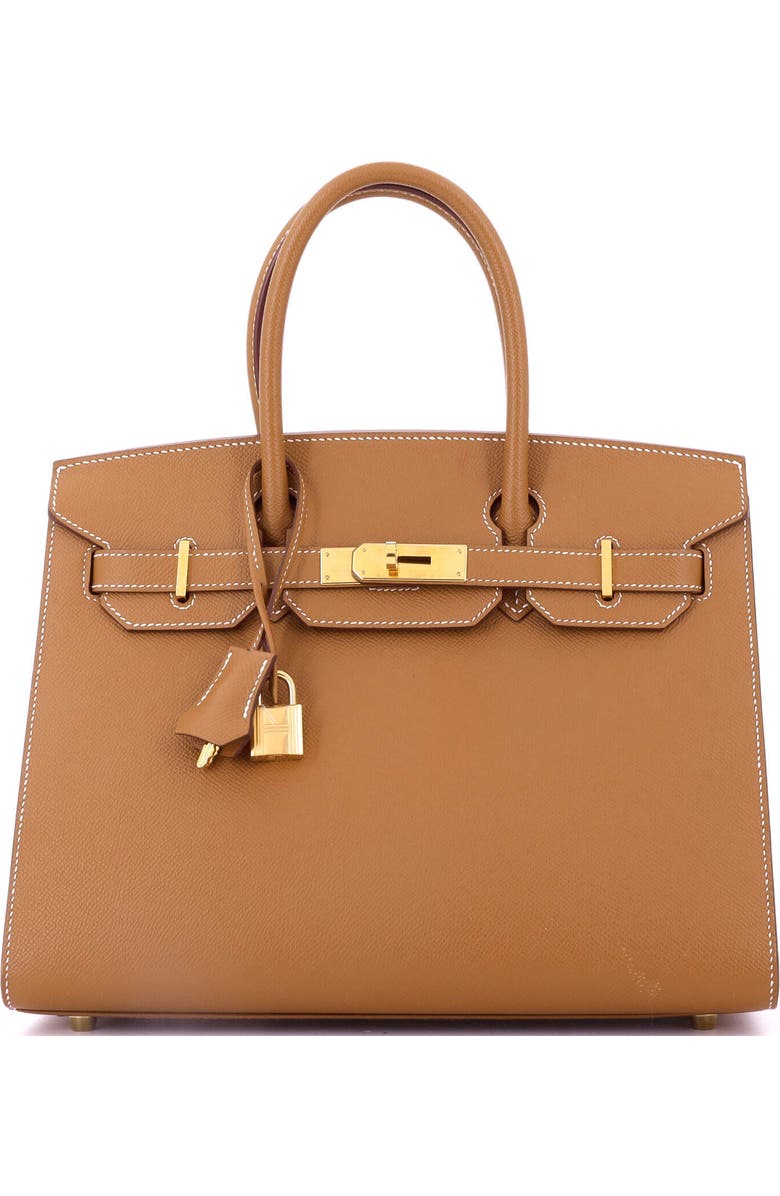 Pre-Owned Hermes Birkin Sellier Bag Brown Epsom with Gold Hardware 30, Main, color, Gold